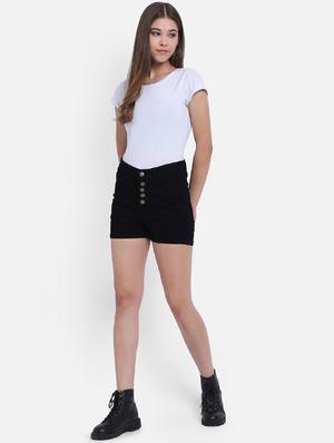 mid rise denim shorts - 17205257 - Standard Image - 4