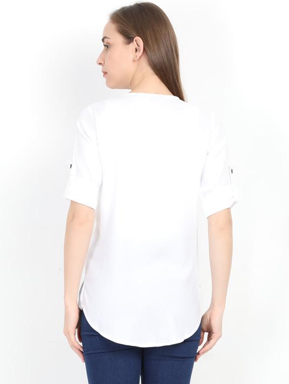mandarin neck solid top - 17205285 - Zoom Image - 3