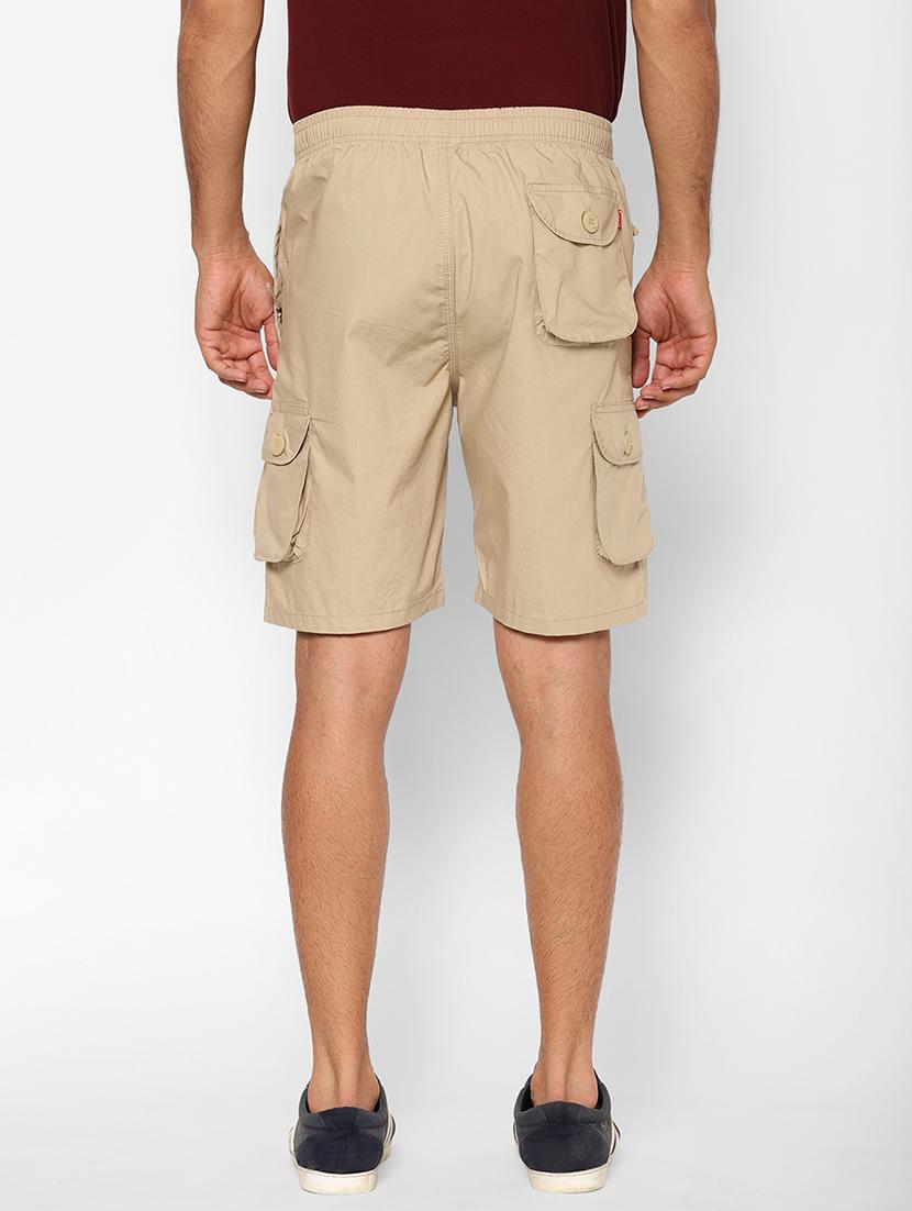 beige solid short - 17205308 - Zoom Image - 3