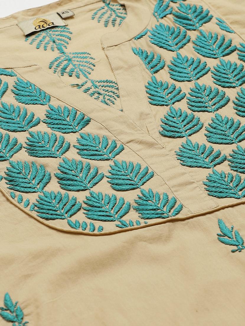 chikankari kurta pant set - 17205647 - Zoom Image - 4