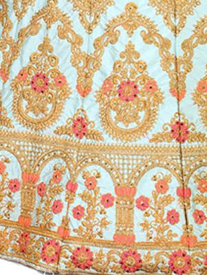 embroidered panelled lehenga - 17205962 - Standard Image - 3