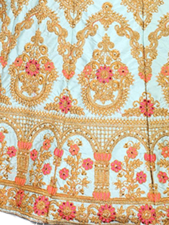 embroidered panelled lehenga - 17205962 - Zoom Image - 3