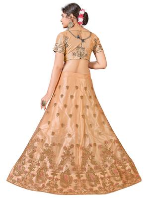 embroidered a-line lehenga - 17205981 - Standard Image - 2