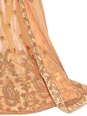 embroidered a-line lehenga - 17205981 - Standard Image - 4