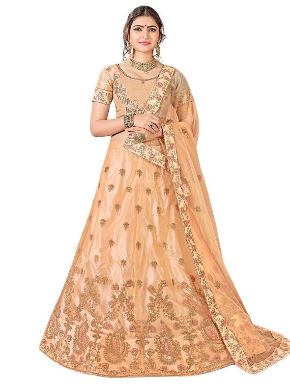embroidered a-line lehenga - 17205981 - Zoom Image - 1