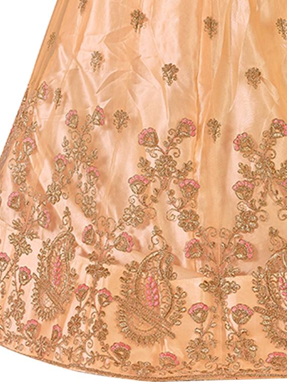 embroidered a-line lehenga - 17205981 - Zoom Image - 3