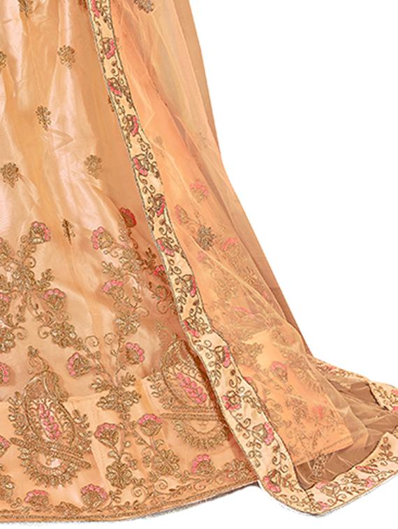 embroidered a-line lehenga - 17205981 - Zoom Image - 4