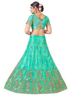 embroidered a-line lehenga - 17205982 - Standard Image - 2