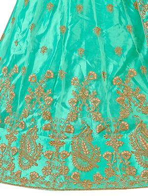 embroidered a-line lehenga - 17205982 - Standard Image - 3