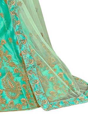embroidered a-line lehenga - 17205982 - Standard Image - 4