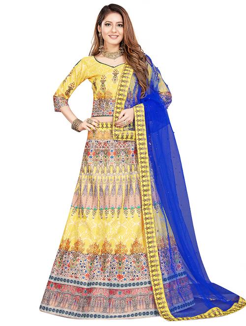 printed panelled lehenga - 17206003 - Standard Image - 1