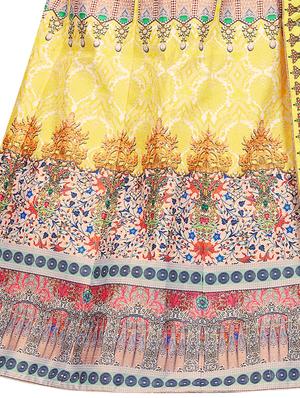 printed panelled lehenga - 17206003 - Standard Image - 3