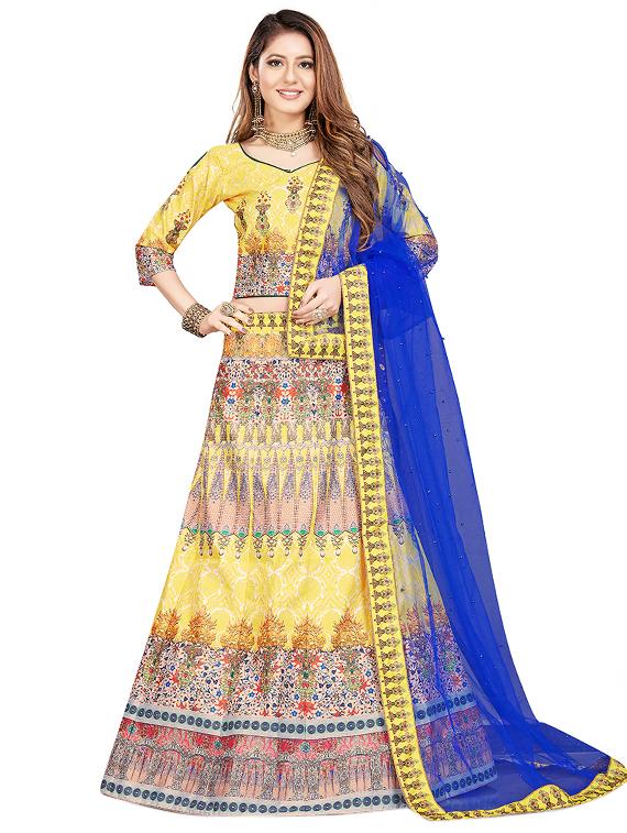printed panelled lehenga - 17206003 - Zoom Image - 1