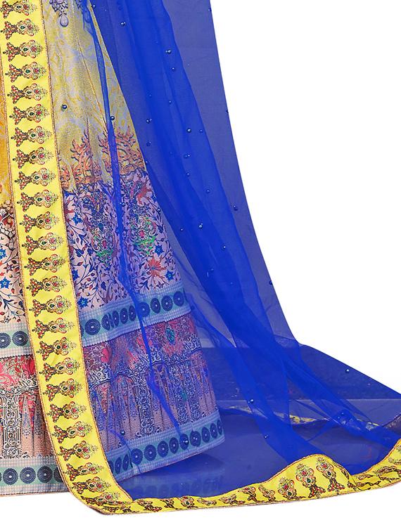 printed panelled lehenga - 17206003 - Zoom Image - 4