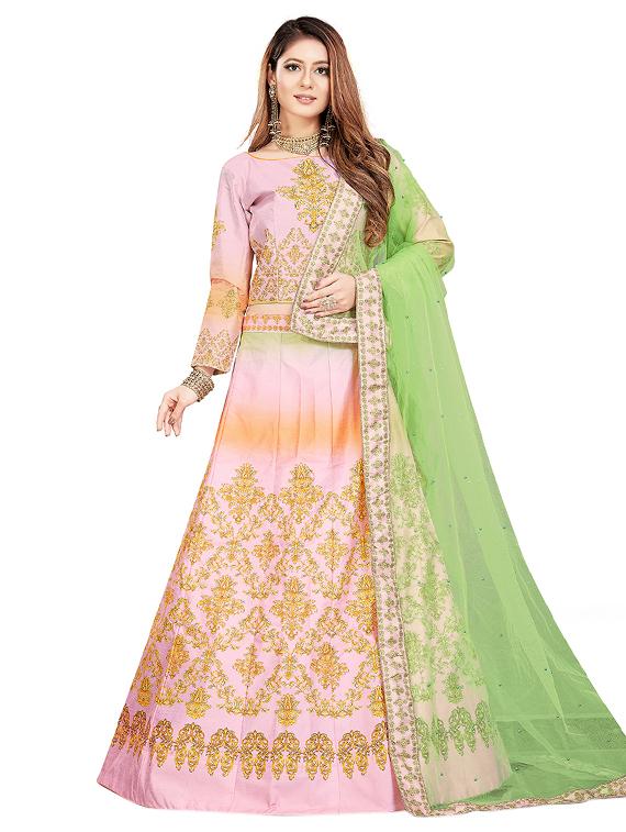 printed a-line lehenga - 17206004 - Zoom Image - 1