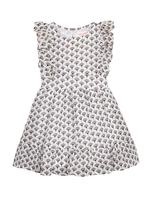 white georgette frock - 17206307 - Standard Image - 1