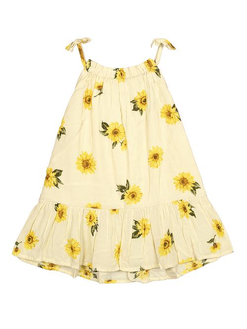 yellow rayon frock - 17206317 - Standard Image - 1