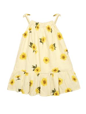 yellow rayon frock - 17206317 - Standard Image - 2