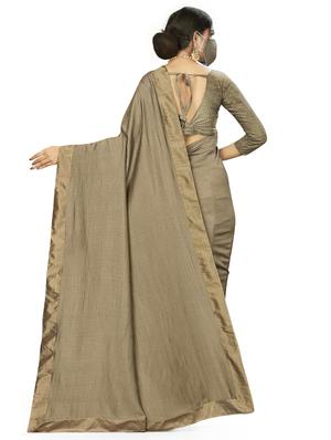 solid bordered saree with face mask with blouse - 17206445 - Standard Image - 3