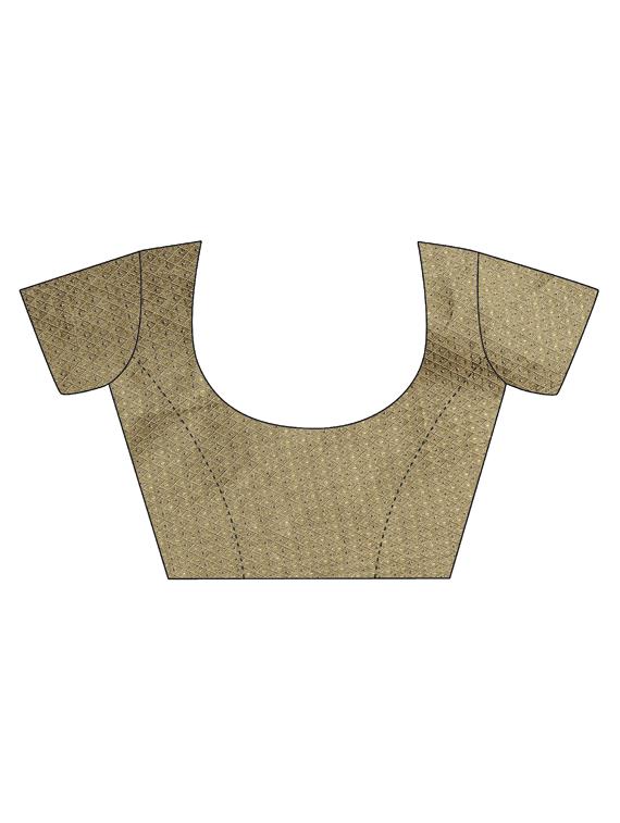 solid bordered saree with face mask with blouse - 17206445 - Zoom Image - 4