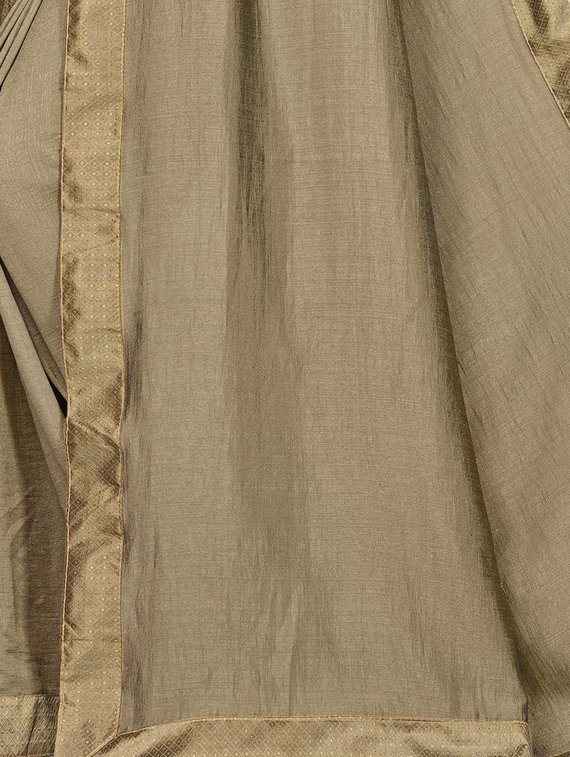 solid bordered saree with face mask with blouse - 17206445 - Zoom Image - 5