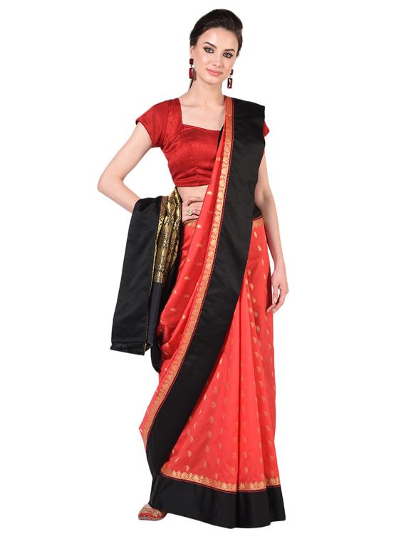zari work woven saree with blouse - 17206524 - Zoom Image - 1