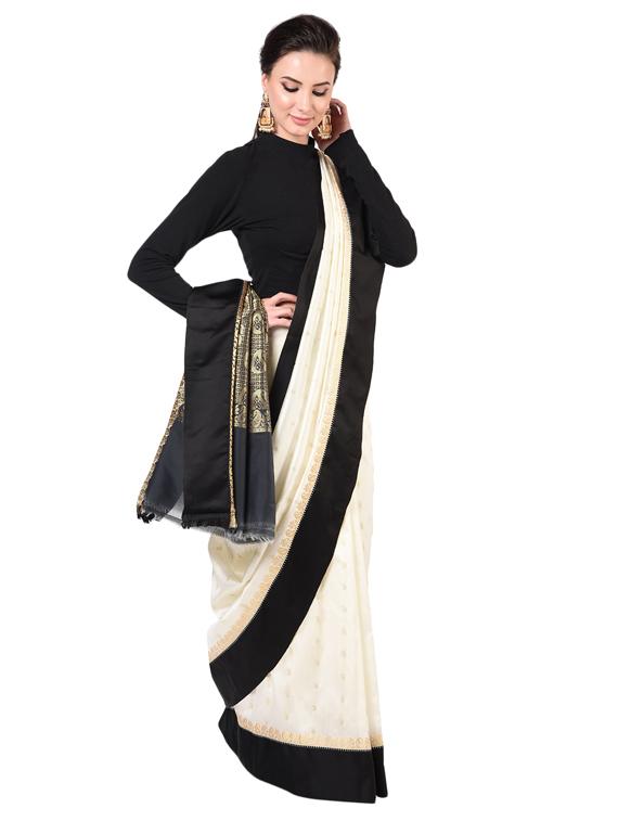 zari work woven saree with blouse - 17206525 - Zoom Image - 1