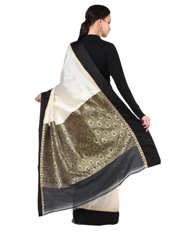 zari work woven saree with blouse - 17206525 - Zoom Image - 2