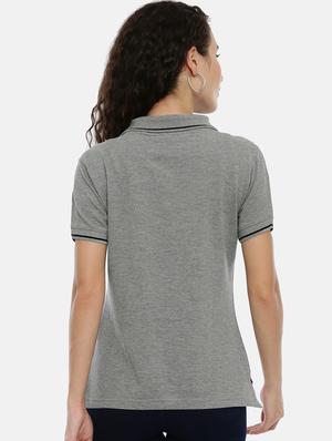 polo neck solid tee - 17206603 - Standard Image - 3