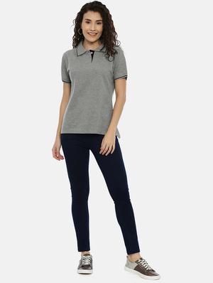 polo neck solid tee - 17206603 - Standard Image - 4