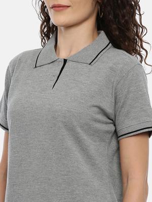polo neck solid tee - 17206603 - Standard Image - 5