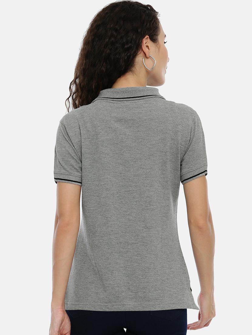 polo neck solid tee - 17206603 - Zoom Image - 3