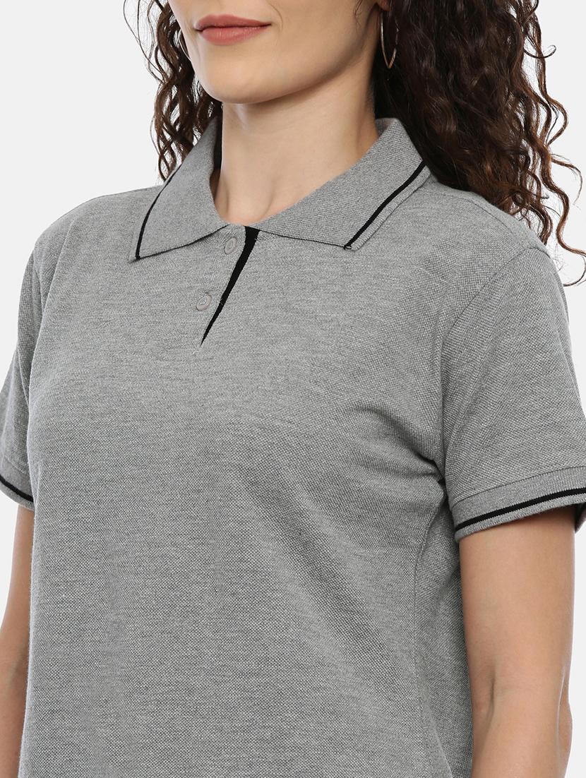 polo neck solid tee - 17206603 - Zoom Image - 5
