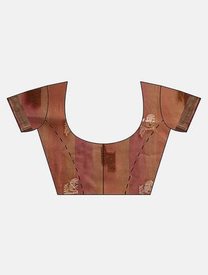 self design handloom saree with blouse - 17207325 - Standard Image - 4