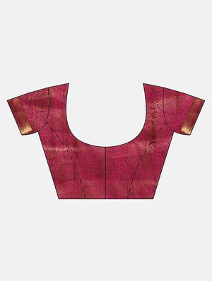 solid woven saree with blouse - 17207364 - Standard Image - 4