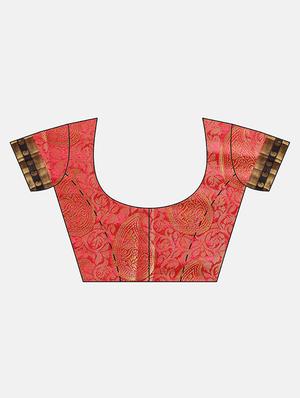 solid woven saree with blouse - 17207365 - Standard Image - 4