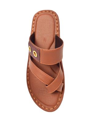 tan toe separator slippers - 17207405 - Standard Image - 3