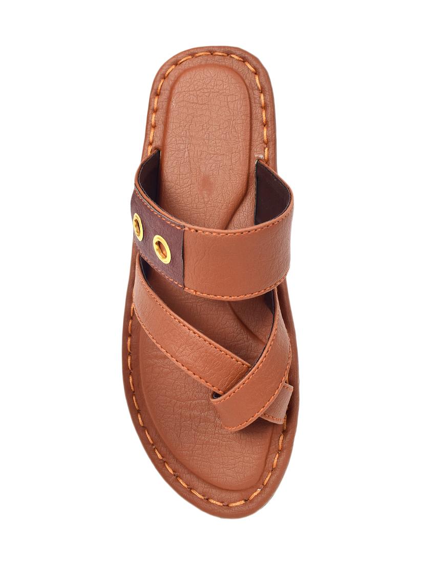 tan toe separator slippers - 17207405 - Zoom Image - 3
