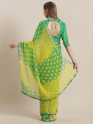 bandhani printed saree with blouse - 17207679 - Standard Image - 2