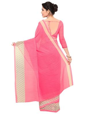 solid printed saree with blouse - 17207810 - Standard Image - 2