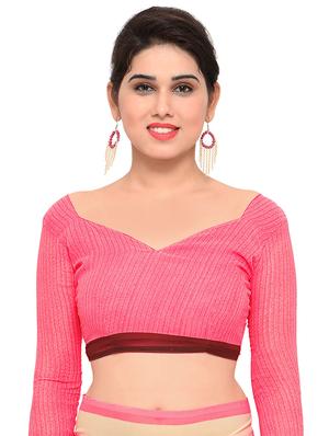 solid printed saree with blouse - 17207810 - Standard Image - 3