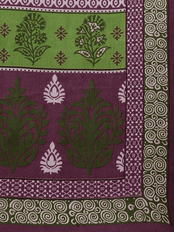 floral printed saree with blouse - 17207817 - Zoom Image - 4