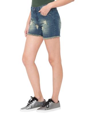 distressed denim shorts - 17208545 - Standard Image - 2