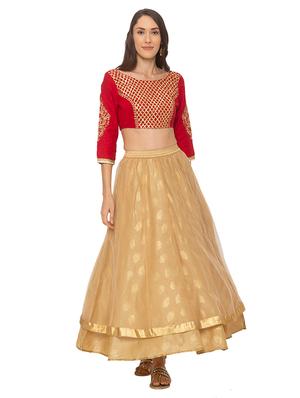red gota work blouse - 17208552 - Standard Image - 4