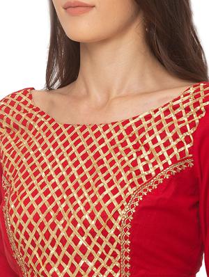 red gota work blouse - 17208552 - Standard Image - 5