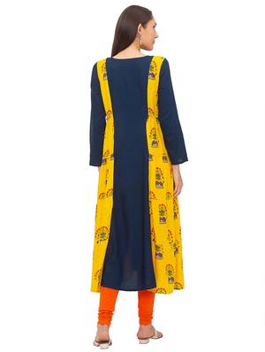 printed a-line kurta - 17208562 - Standard Image - 3