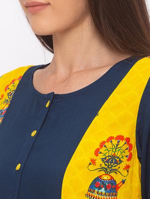 printed a-line kurta - 17208562 - Standard Image - 4