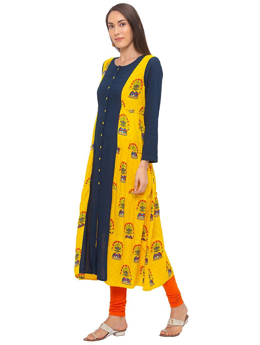 printed a-line kurta - 17208562 - Zoom Image - 2