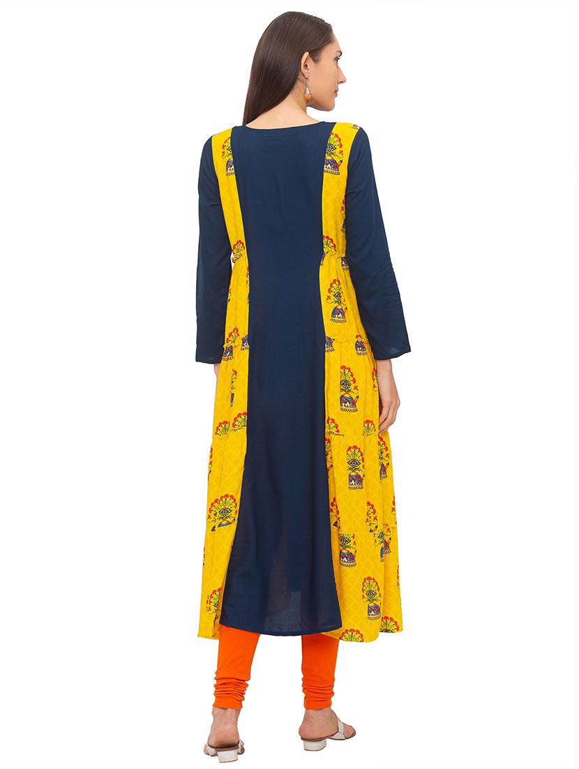 printed a-line kurta - 17208562 - Zoom Image - 3