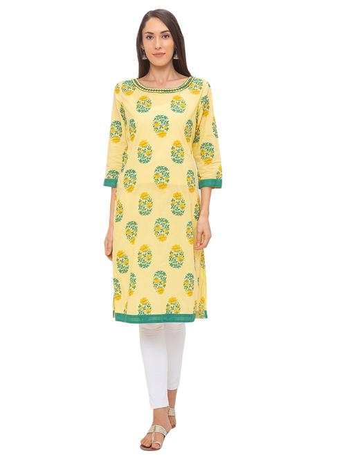 floral straight kurta - 17208604 - Standard Image - 1